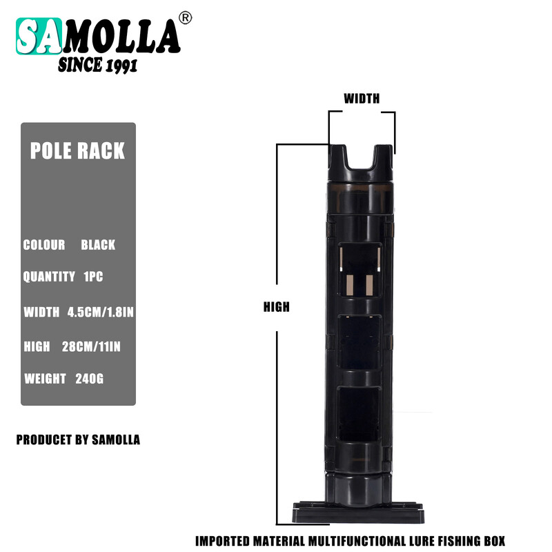 Makšķerēšanas kastes stieņu statīvs Makšķerēšanas kastes stieņa stobra turētājs Noņemams makšķerēšanas kastes makšķeres piederumi