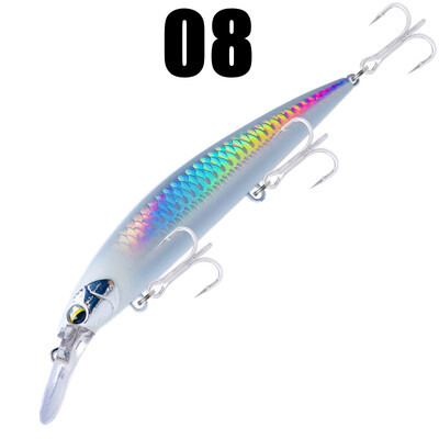 GREENSPIDER 110 mm, 40 g smagais jūras makšķerēšanas māneklis, maks. 90 m, īpaši garš liešana grimstošā Minnow mākslīgā cietā ēsma