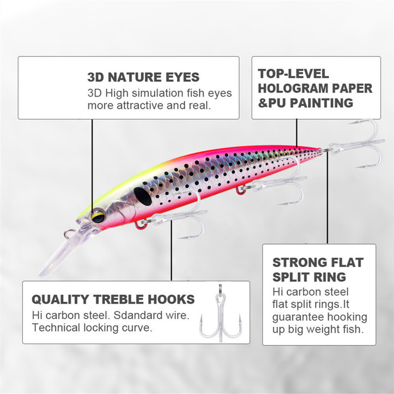 GREENSPIDER 110 mm, 40 g smagais jūras makšķerēšanas māneklis, maks. 90 m, īpaši garš liešana grimstošā Minnow mākslīgā cietā ēsma