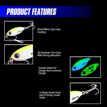 FJORD 10g 15g Джиг Твърда примамка Micro Sea Slow Sinking Shore Casting Metal Jig UV Night Glow Bait Flattening риболовни аксесоари