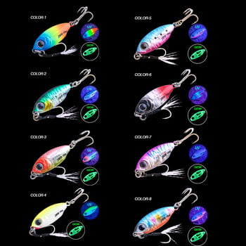 FJORD 10g 15g Джиг Твърда примамка Micro Sea Slow Sinking Shore Casting Metal Jig UV Night Glow Bait Flattening риболовни аксесоари