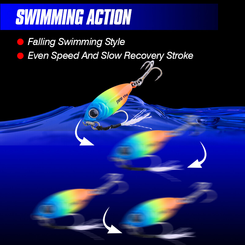 FJORD 10g 15g Jig Hard Lure Micro Sea Slow Slow Shore Casting Metal Jig UV Night Glow Csali lapító horgásztartozékok