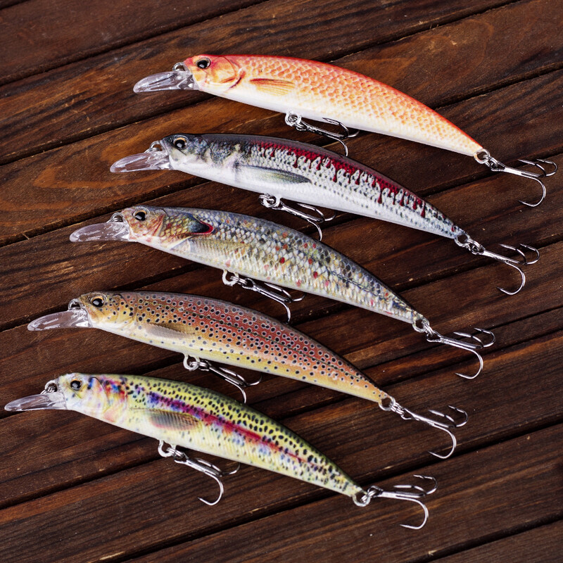 CCLTBA kieti Minnow masalai 11cm 15,5g grimztantys vobleriai plastikiniai žūklės masalai Crankbait dirbtiniai gėlo vandens masalai žūklės reikmenys