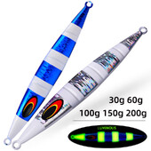 1 vnt. metalinis džigas, plaukimas ant kranto, žvejyba jūroje, lėtas džigas, tikroviškas metalinis džigas, lėtas traukimas šaukštas lazerinis dirbtinis masalas 30 g 100 g 200 g