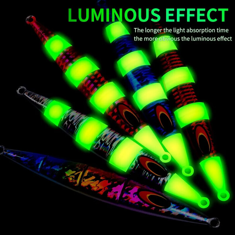 1 vnt. metalinis džigas, plaukimas ant kranto, žvejyba jūroje, lėtas džigas, tikroviškas metalinis džigas, lėtas traukimas šaukštas lazerinis dirbtinis masalas 30 g 100 g 200 g