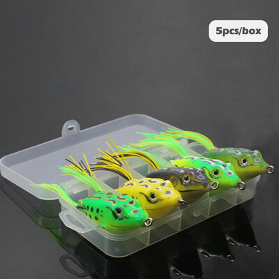 5 vnt./komplektas Varlių masalų kostiumo masalų modeliavimas, netikras masalas.