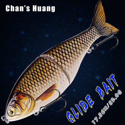 Chan`s Huang Big Game Fishing Bait Glide Lures 17,8cm 82g Jointed Swimbait Sink Slowly Lanre kalapüügiks Bass Pike Hard Baits