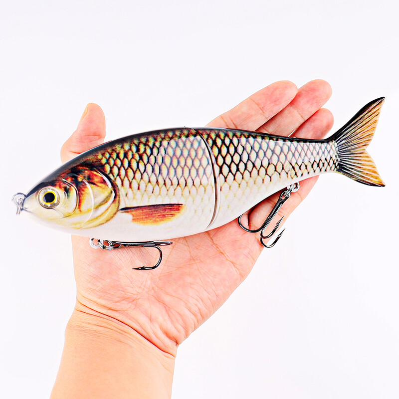 Chan's Huang Big Game horgászcsali sikló csali 17,8 cm 82 g csuklós Swimbait Sink Slowly Lure horgászathoz Bass Pike Hard Baits