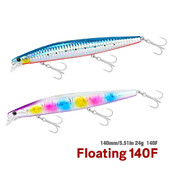 TSURINOYA STINGER 140F turnare ultra-lungă Floating Minnow140mm 24g Momeală mare artificială tare din tungsten Greutate Nalucă de pescuit în mare