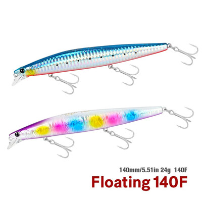 TSURINOYA STINGER 140F Ülipikk Casting Ujuv Minnow 140mm 24g Kunstlik Suur Kõva Sööt Volfram Kaal Merepüügi Lant