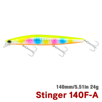 TSURINOYA STINGER 140F turnare ultra-lungă Floating Minnow140mm 24g Momeală mare artificială tare din tungsten Greutate Nalucă de pescuit în mare