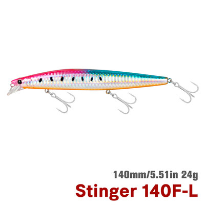 TSURINOYA STINGER 140F turnare ultra-lungă Floating Minnow140mm 24g Momeală mare artificială tare din tungsten Greutate Nalucă de pescuit în mare