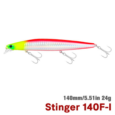 TSURINOYA STINGER 140F turnare ultra-lungă Floating Minnow140mm 24g Momeală mare artificială tare din tungsten Greutate Nalucă de pescuit în mare