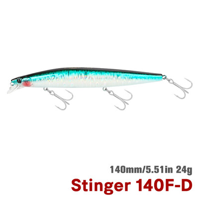 TSURINOYA STINGER 140F turnare ultra-lungă Floating Minnow140mm 24g Momeală mare artificială tare din tungsten Greutate Nalucă de pescuit în mare
