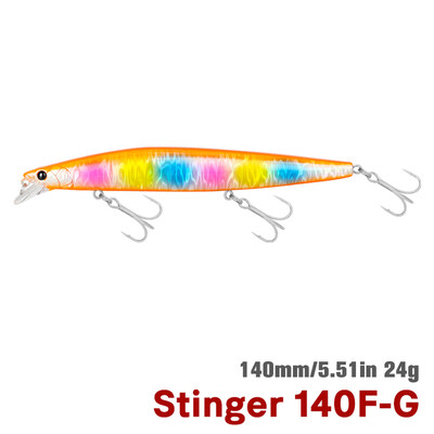 TSURINOYA STINGER 140F turnare ultra-lungă Floating Minnow140mm 24g Momeală mare artificială tare din tungsten Greutate Nalucă de pescuit în mare