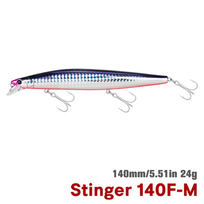 TSURINOYA STINGER 140F turnare ultra-lungă Floating Minnow140mm 24g Momeală mare artificială tare din tungsten Greutate Nalucă de pescuit în mare