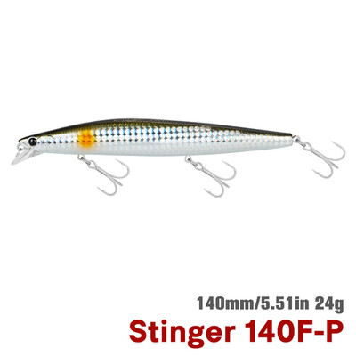 TSURINOYA STINGER 140F turnare ultra-lungă Floating Minnow140mm 24g Momeală mare artificială tare din tungsten Greutate Nalucă de pescuit în mare