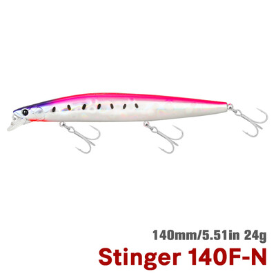 TSURINOYA STINGER 140F turnare ultra-lungă Floating Minnow140mm 24g Momeală mare artificială tare din tungsten Greutate Nalucă de pescuit în mare