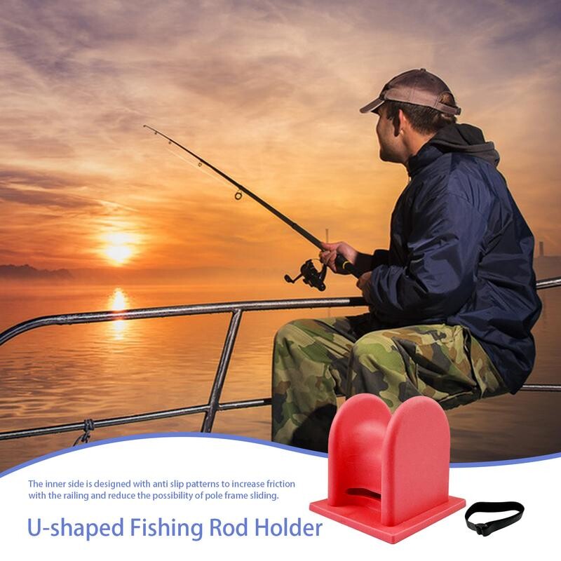 Meškerės laikikliai, skirti montuoti ant laivo bėgio, kompaktiškas U formos valties meškerės laikiklis Neslystantis baidarių meškerės laikiklis universalus velkamasis meškerykotis