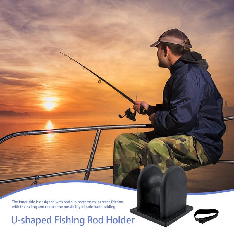 Meškerės laikikliai, skirti montuoti ant laivo bėgio, kompaktiškas U formos valties meškerės laikiklis Neslystantis baidarių meškerės laikiklis universalus velkamasis meškerykotis