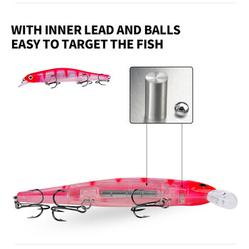 TSUYOKI Minnow Wobblers Watson 110 mm 17 g Магнитна система за тежести Дълго замятане на риболовна примамка, гмуркане 0,8-1,2 m Jerkbaits, ZipBait Orbit 110