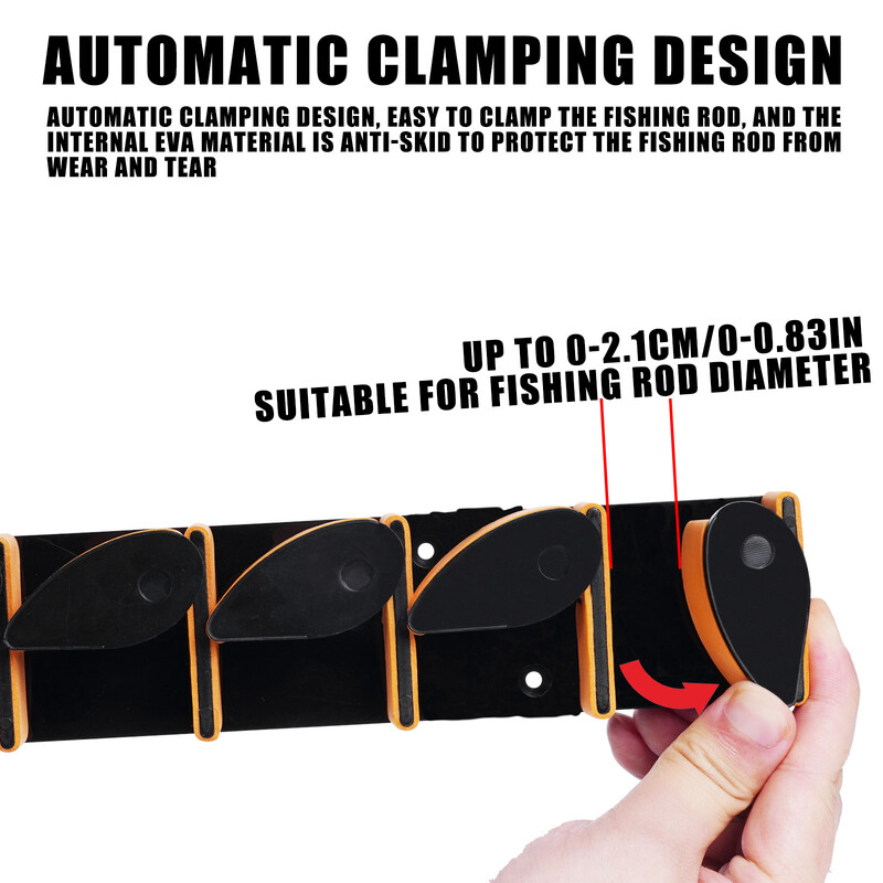 Depozitare undițe de pescuit Suport pentru agățat Suport de afișare EVA Neperforat Suport pentru undiță de pescuit Unelte Accesorii