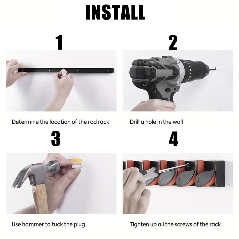 Depozitare undițe de pescuit Suport pentru agățat Suport de afișare EVA Neperforat Suport pentru undiță de pescuit Unelte Accesorii