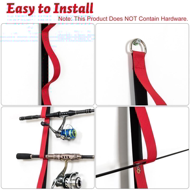 Horgászbot tartó falra szerelhető horgászbot tartóhoz bottartó mennyezeti tartás akár 9 bot tárolása függőleges vízszintes rúdhoz