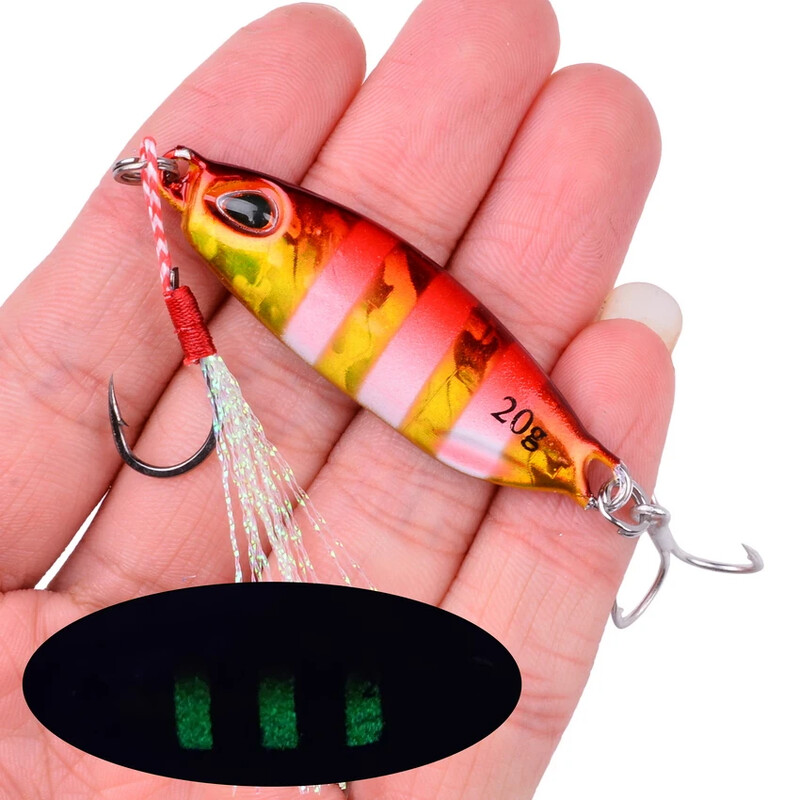 7db/készlet Slow Cast micro Jigging Fém kanál 10/15/20/30/40g VIB Jigs Fish Lure pilker horgászat Sea Artificial Bait