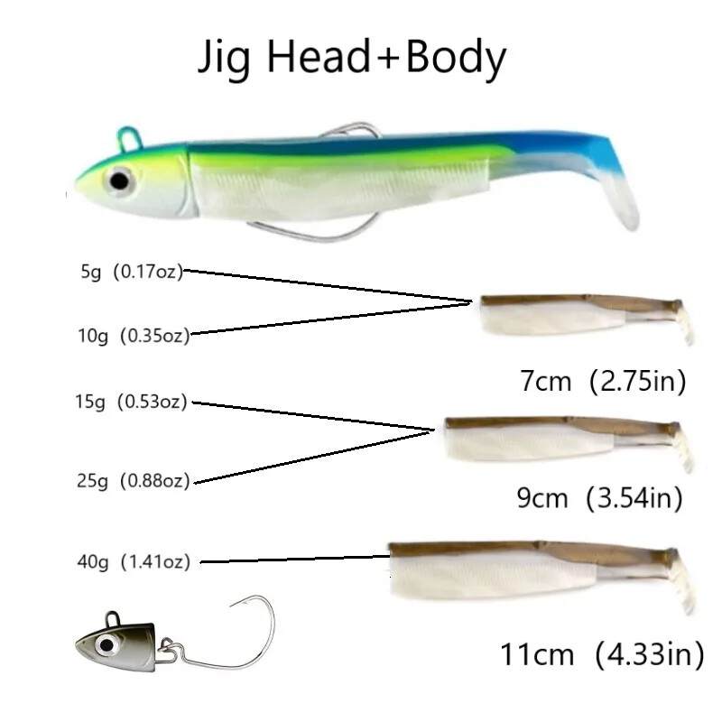 TEKNIK Black Minnow Body Soft Lure Jig Head 70mm/90mm/110mm Black Minnow For Bass Pike Szilikon Csali Easy Shiner Jigging Leurre