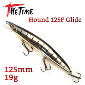 THETIME Jauns HOUND125F Glide 19g Peldošs Minnow Lure Long Casting Vobleri Jerbait Mākslīgā ēsma Bass līdakas foreļu makšķerēšanai