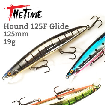 THETIME New HOUND125F Glide 19g Floating Minnow Lure Long Casting Wobblers Jerbait Τεχνητό δόλωμα για ψάρεμα πέστροφας μπάσου