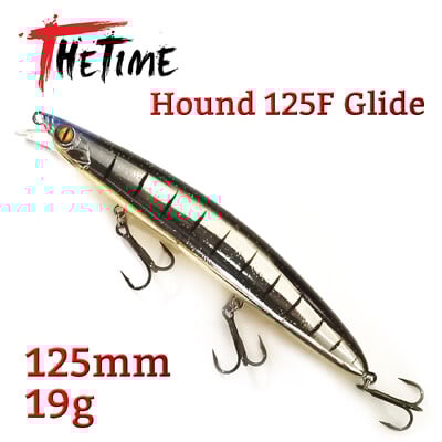 THETIME Jauns HOUND125F Glide 19g Peldošs Minnow Lure Long Casting Vobleri Jerbait Mākslīgā ēsma Bass līdakas foreļu makšķerēšanai