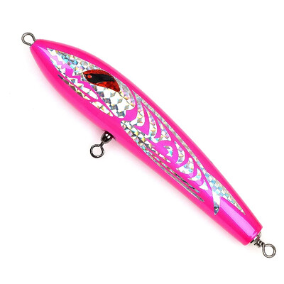 SUPERLURES Ceruza fa csali 100g/23cm Sósvízi horgászcsali Kézzel készített fából készült Topwater Luminous mesterséges ceruzás horgászcsali
