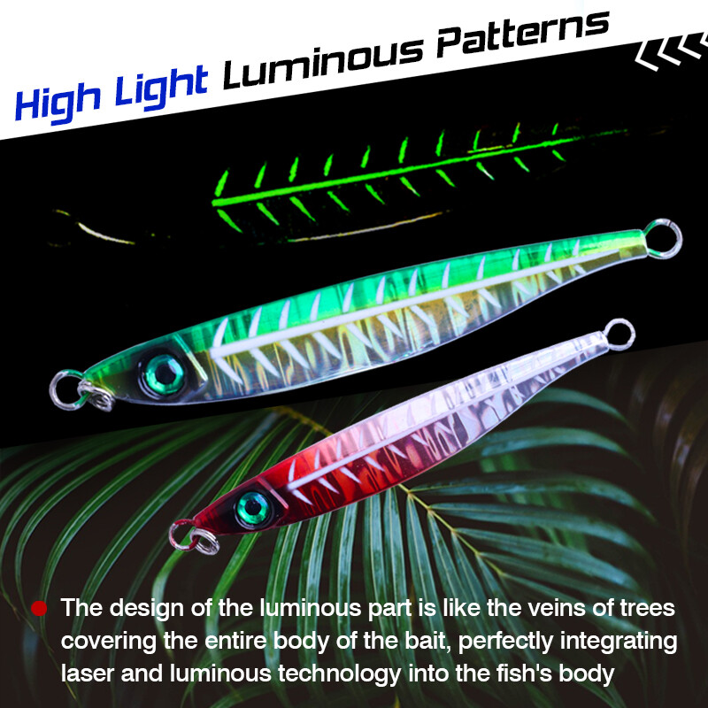 FJORD 40g 60g 80g metalinis strypas UV danga Glow Sardine Slider Jigging Shore Casting jūros žvejybos masalas netikras žvejybos masalas nuskendęs masalas