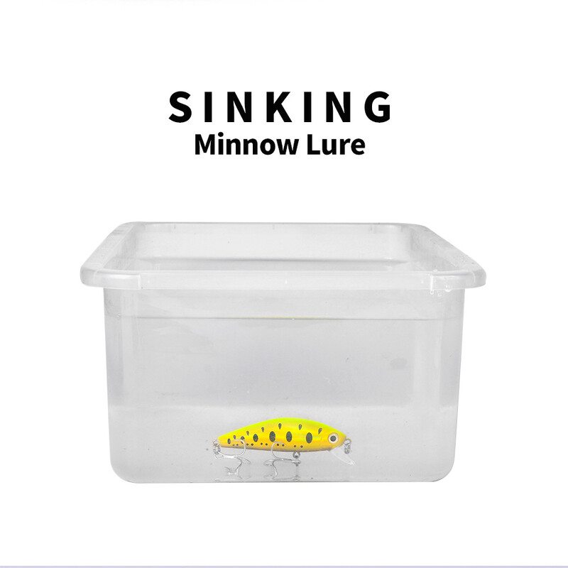 Sea.YoLo Minnow skęstantis žvejybos masalas sūraus vandens gėlo vandens Japonijoje dirbtinis masalas 3D Bionic Eye3G 4,5 cm, skirtas ešerių žvejybos priedui