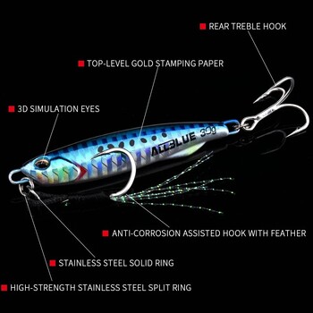 ALLBLUE DRAGER SLIM Metal Casting Jig Spoon 20G 30G 40G 60G Shore Drag Cast Jigging Sea Bass Lure Artificial Bait Fishing Decking