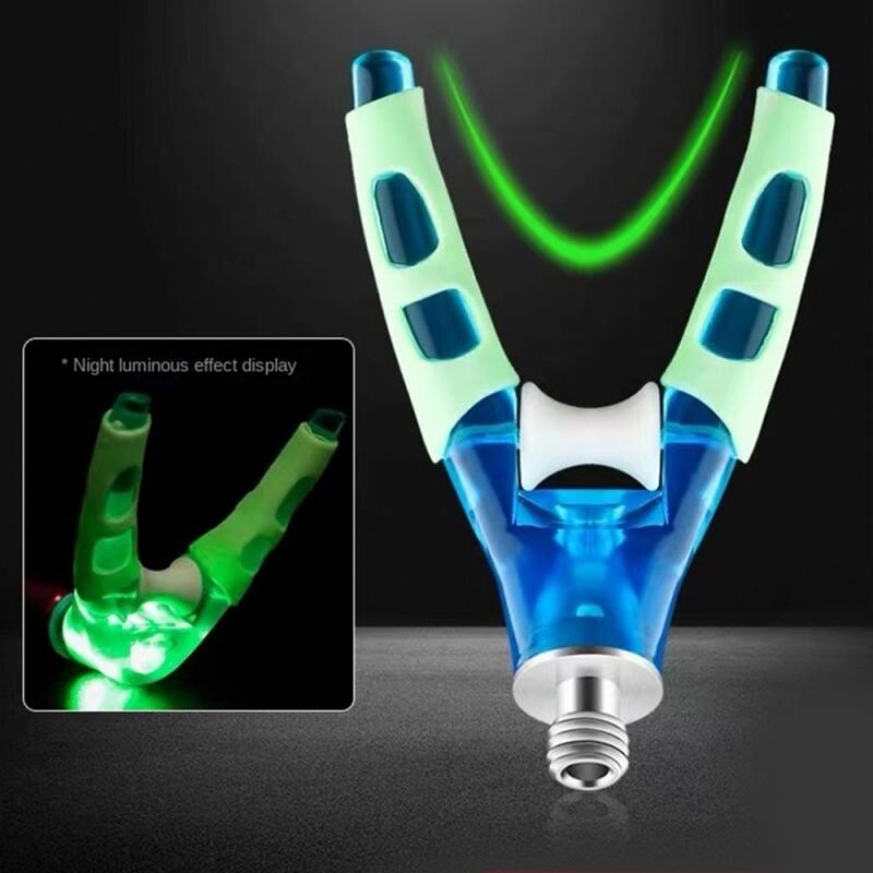 1 DB V-alakú horgászbot támasztófej-tartó konzol, csúszásmentes, világító horgászbot-tartó állvány Tengeri ponty horgászfelszerelés