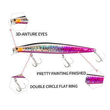 14cm 26g Fishing Lure Minnow Wobbler Lure Long Cast Sinking Jerkbait Swimbait Τεχνητό σκληρό δόλωμα Ψάρεμα στον ωκεανό Δόλωμα μπάσο