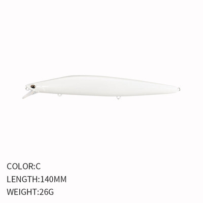 14cm 26g makšķerēšanas māneklis Minnow voblera māneklis Long Cast grimstošs Jerkbait Swimbait mākslīgā cietā ēsma okeāna zvejas māneklis Bass ēsma