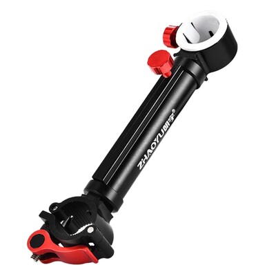 Žvejybos skėčio meškerės laikiklio stovas, skėčio stovo laikiklis, tvirtinamas prie žvejybos kėdės, reguliuojamas spaustuku tvirtinamas atraminio rėmo stovas