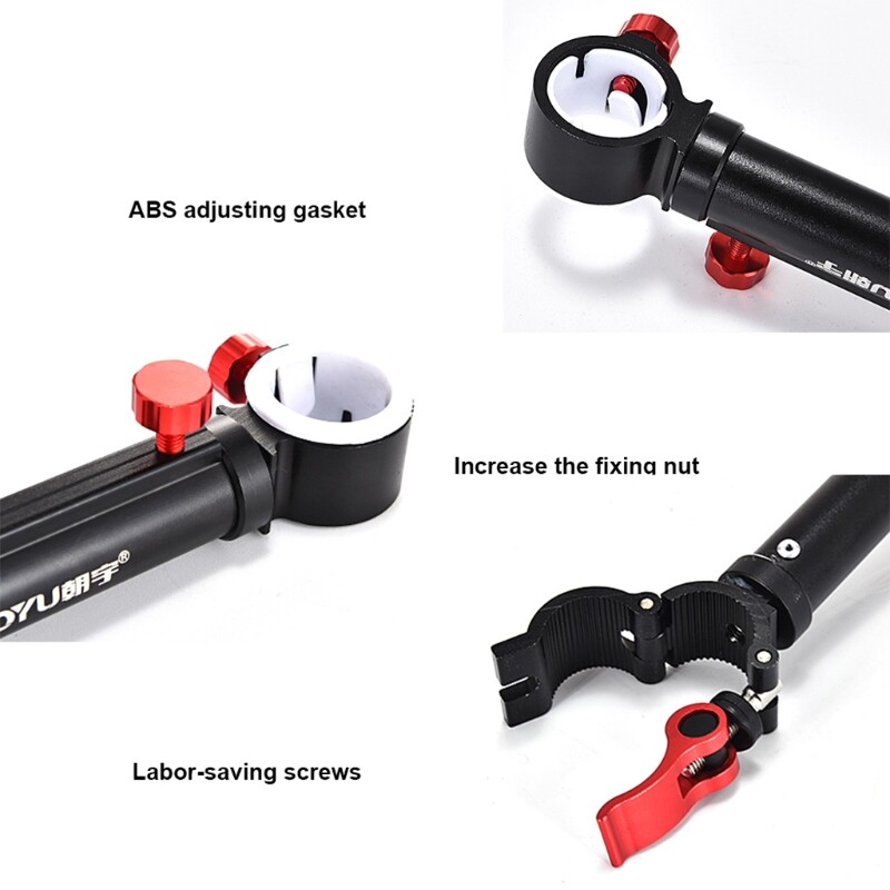 Žvejybos skėčio meškerės laikiklio stovas, skėčio stovo laikiklis, tvirtinamas prie žvejybos kėdės, reguliuojamas spaustuku tvirtinamas atraminio rėmo stovas