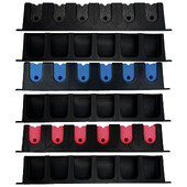 Seinale kinnitatavad õngehoidikud vertikaalsed õngede riiulid 6 ridva hoiuraamid garaaži jaoks