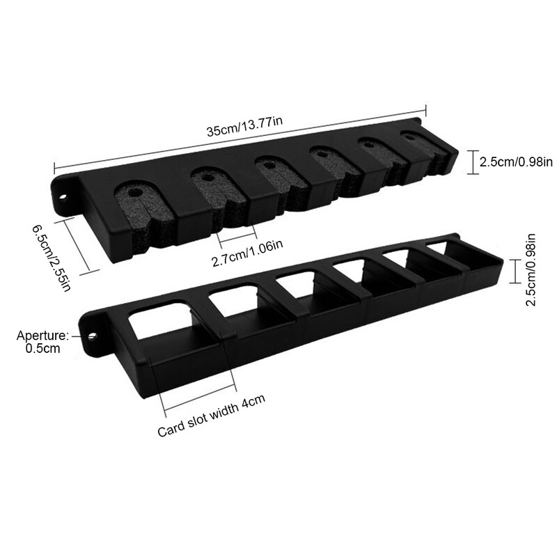 Seinale kinnitatavad õngehoidikud vertikaalsed õngede riiulid 6 ridva hoiuraamid garaaži jaoks