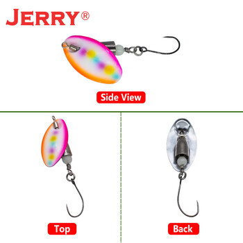 Jerry Wukong AR-S Spinner Bait Trout Fishing Spinning Tengsten Metal Rotating Blade Swival Brain Τεχνητό δόλωμα Perch Pike