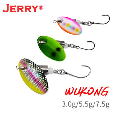 Jerry Wukong AR-S Spinner masalas upėtakių žūklės spiningo tengsteno metalinis besisukantis peilis sukamosios rankos dirbtinis masalas ešerių lydeka