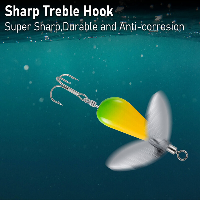 5 komada Inline Spinner za ribolov Pastrve Spinner 2,6 g 4,6 g 6,6 g Spinnerbait mamac za ribolov Metalna žlica Teardrop Weight Crappie Salmon