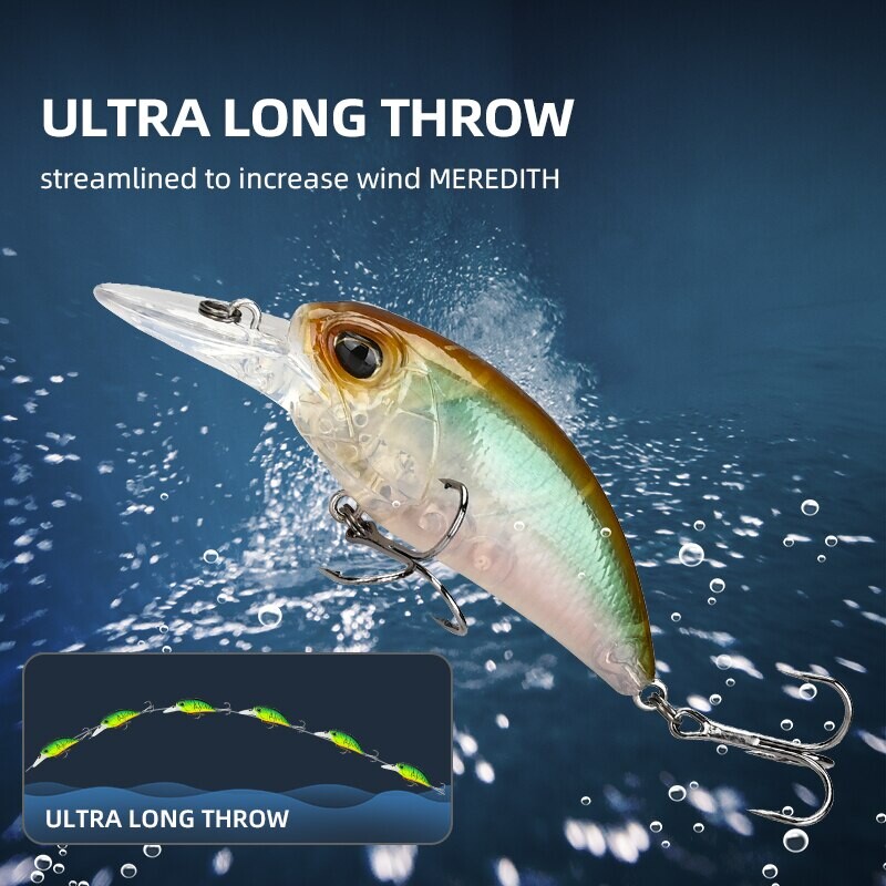 MEREDITH JERK CRANK M65 plūduriuojantis 14 g karšto modelio žvejybos masalas kietas masalas 11 spalvų voblerio švaistiklis Kokybė profesionalus gylis 2,0-2,5 m