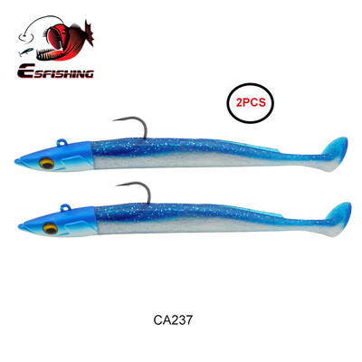 KESFISHING Crazy Shiner 15cm 30g Plastikinis minkštas masalas su džigo galvute irklo uodega