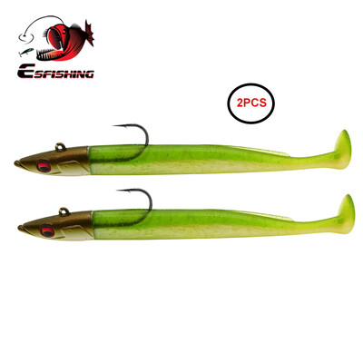 KESFISHING Crazy Shiner 15cm 30g Plastikinis minkštas masalas su džigo galvute irklo uodega